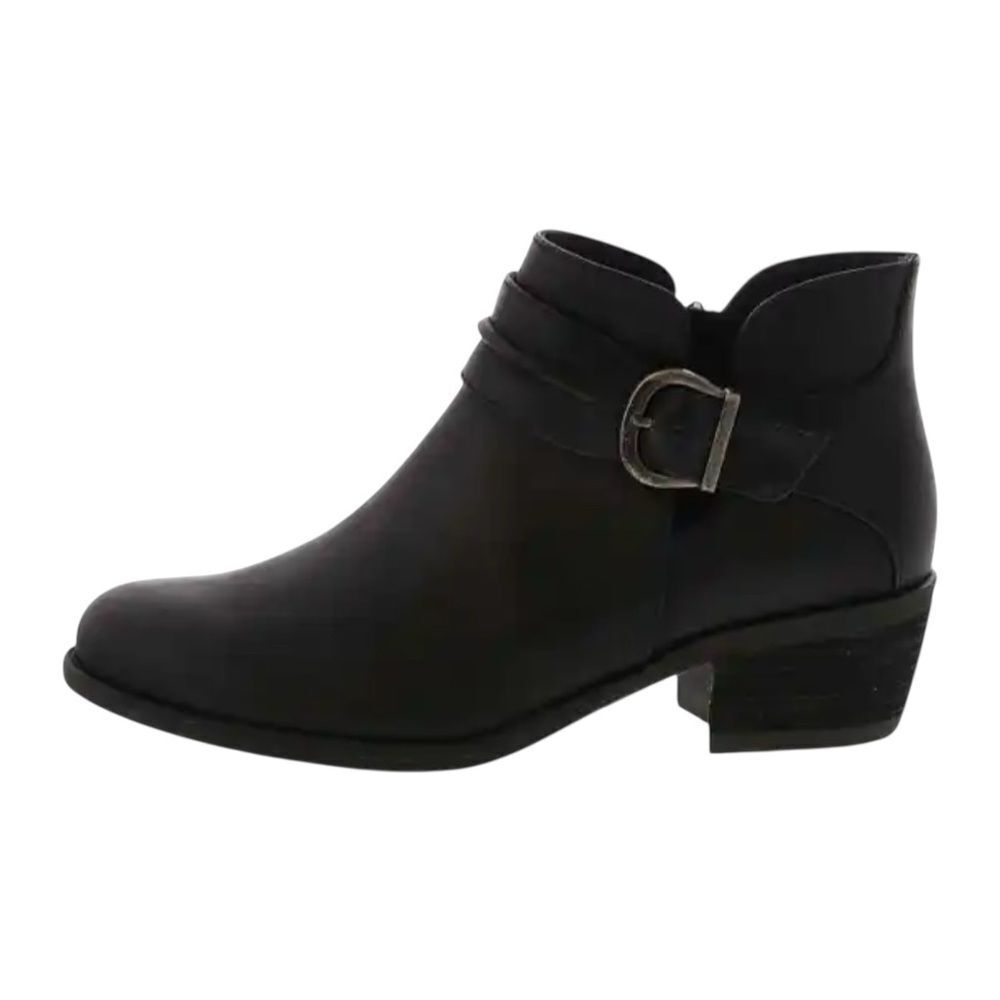 B.O.C Black Leather Ankle Booties(Size 6)